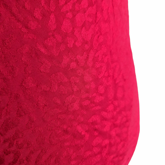 Lovers + Friends Leopard Red Corey Open Back Halter Midi Dress Medium - Picture 7 of 9